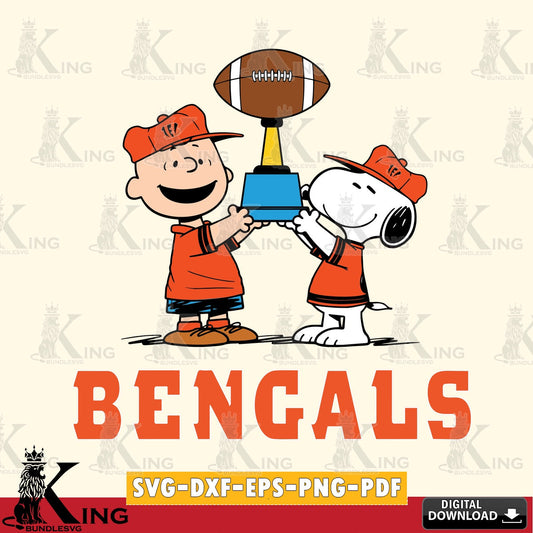 Cincinnati Bengals Peanuts Football Trophy Cricut file , Cut file  , Digital Download , PDF File , Instant Download