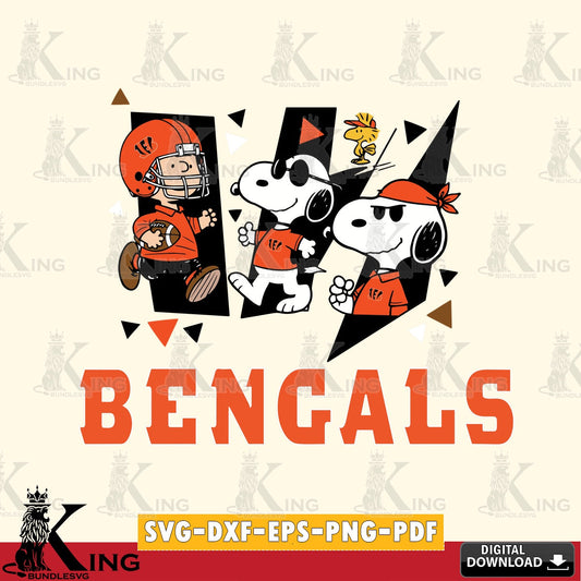Cincinnati Bengals Peanuts Joe Cool Cricut file , Cut file  , Digital Download , PDF File , Instant Download