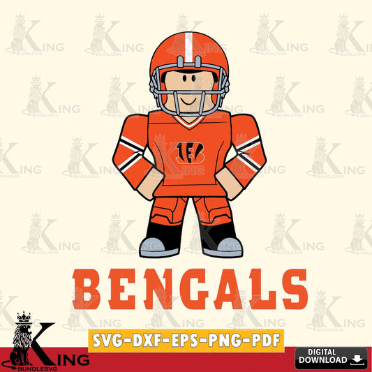 Cincinnati Bengals Roblox Cool Football SVG file , Cricut, NFL  File cut , Digital Download , PDF File