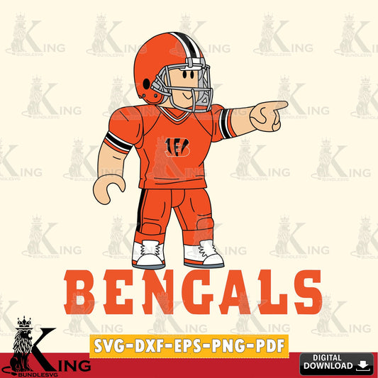 Cincinnati Bengals Roblox Player Football SVG file , Cricut, NFL  File cut , Digital Download , PDF File