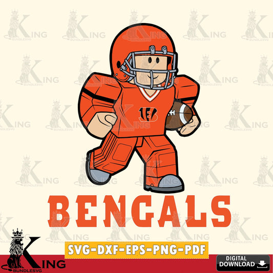 Cincinnati Bengals Roblox Player Rugby SVG file , Cricut, NFL  File cut , Digital Download , PDF File