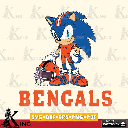 Artistic drawing of a Cincinnati Bengals Sonic Player football, crafting file for iron-on transfer and vinyl decals