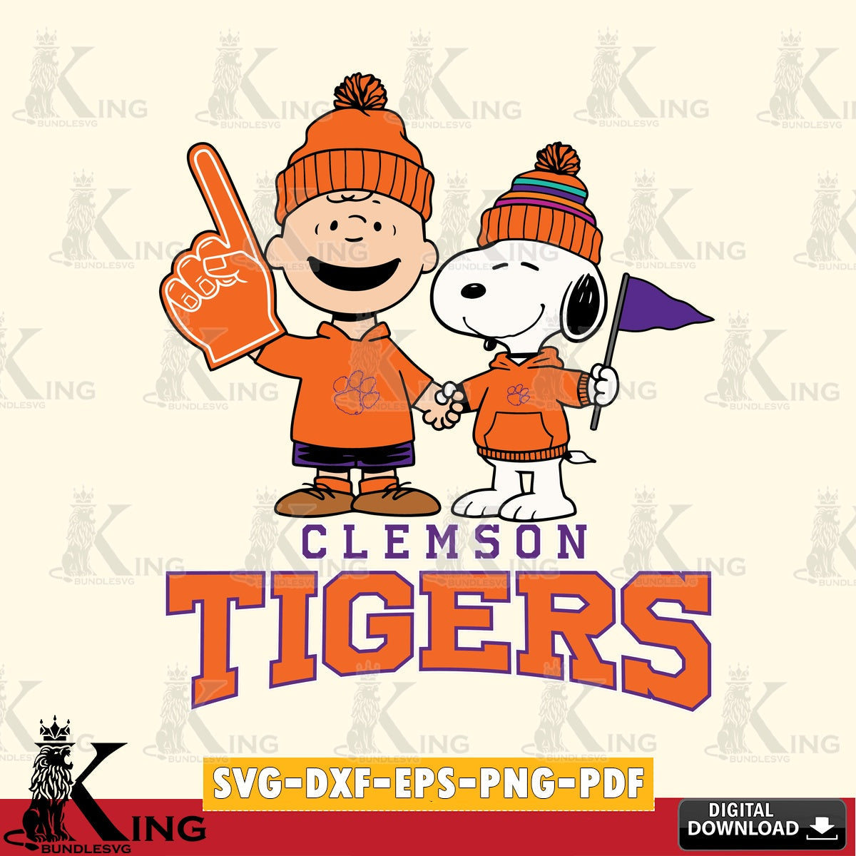 Clemson Tigers Peanuts Fan Gear SVG, Cricut, Cut file  , Digital Download , Instant Download, Peanuts svg, NCAA svg, Football svg, Sport svg