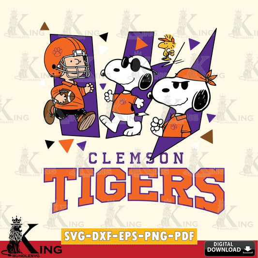 Clemson Tigers Peanuts Joe Cool SVG, Cricut, Cut file  , Digital Download , Instant Download, Peanuts svg, NCAA svg, Football svg, Sport svg