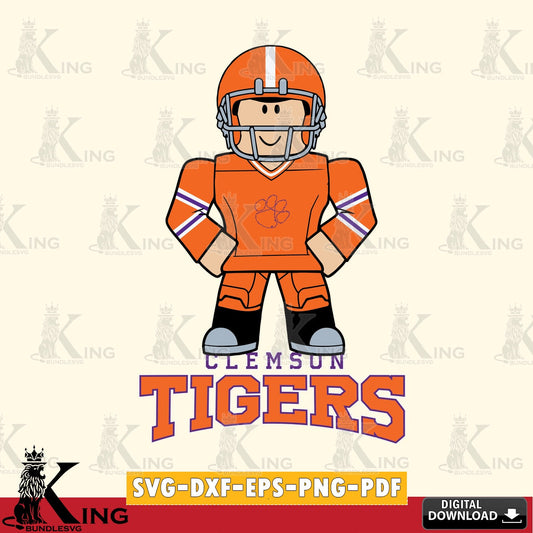 Clemson Tigers Roblox Cool Football SVG file , NCAA Cricut,  File cut , Digital Download , PDF File