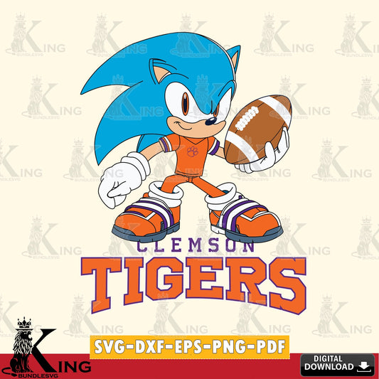 Clemson Tigers Sonic Rugby SVG file, Vector , Digital Download , PDF File , Instant Download