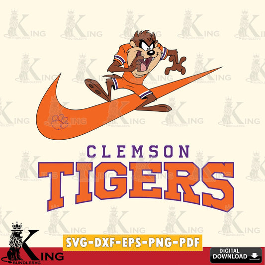Clemson Tigers Taz Football Nike SVG file, Cut file  , Digital Download , Instant Download, Taz svg, NCAA svg