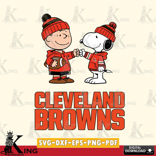 Cleveland Browns CharlieBrown Football Fist Bump Cricut file , Cut file  , Digital Download , PDF File , Instant Download