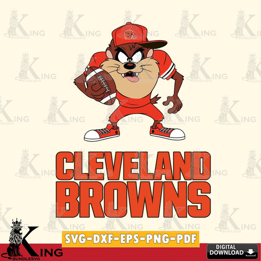 Cleveland Browns Đồng phục bóng đá Taz Cut file  , Digital Download , Instant Download, Looney Tunes svg, Football svg