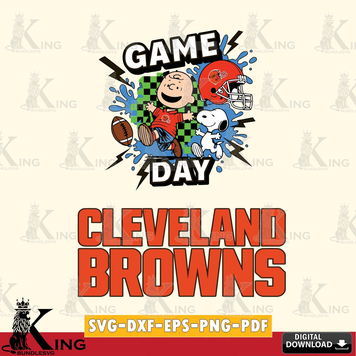 Cleveland Browns Game Day Peanuts Cricut file , Cut file  , Digital Download , PDF File , Instant Download