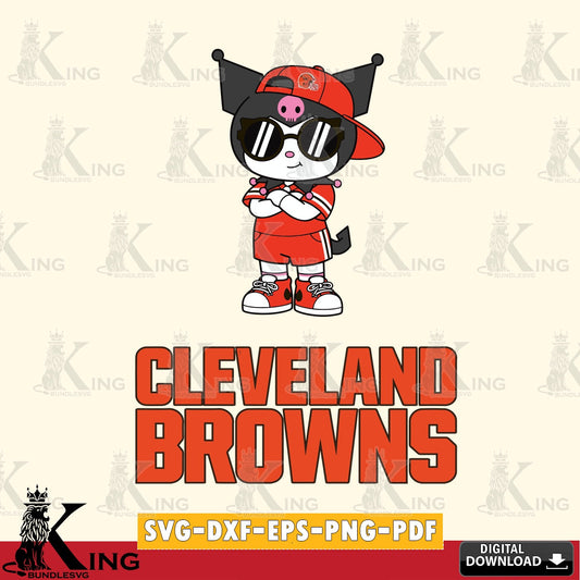Cleveland Browns Kuromi Football Jersey SVG file, Cricut, Cut file  , Digital Download , Instant Download, Sanrio svg, Clipart