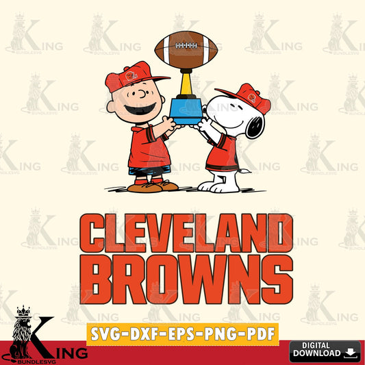 Cleveland Browns Peanuts Football Trophy Cricut file , Cut file  , Digital Download , PDF File , Instant Download