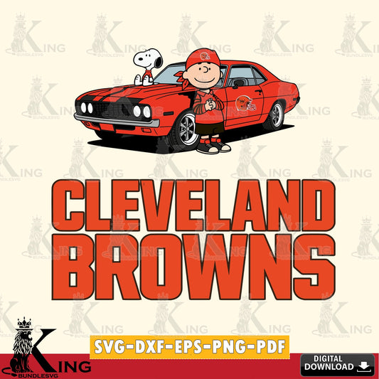 Cleveland Browns Peanuts Muscle Car Cricut file , Cut file  , Digital Download , PDF File , Instant Download