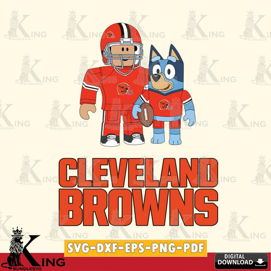 Cleveland Browns Roblox & Bluey Football SVG file , Cricut, NFL  File cut , Digital Download , PDF File