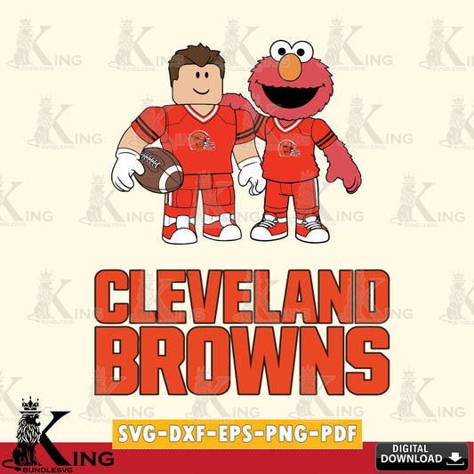 Cleveland Browns Roblox & Elmo Football SVG file , Cricut, NFL  File cut , Digital Download , PDF File