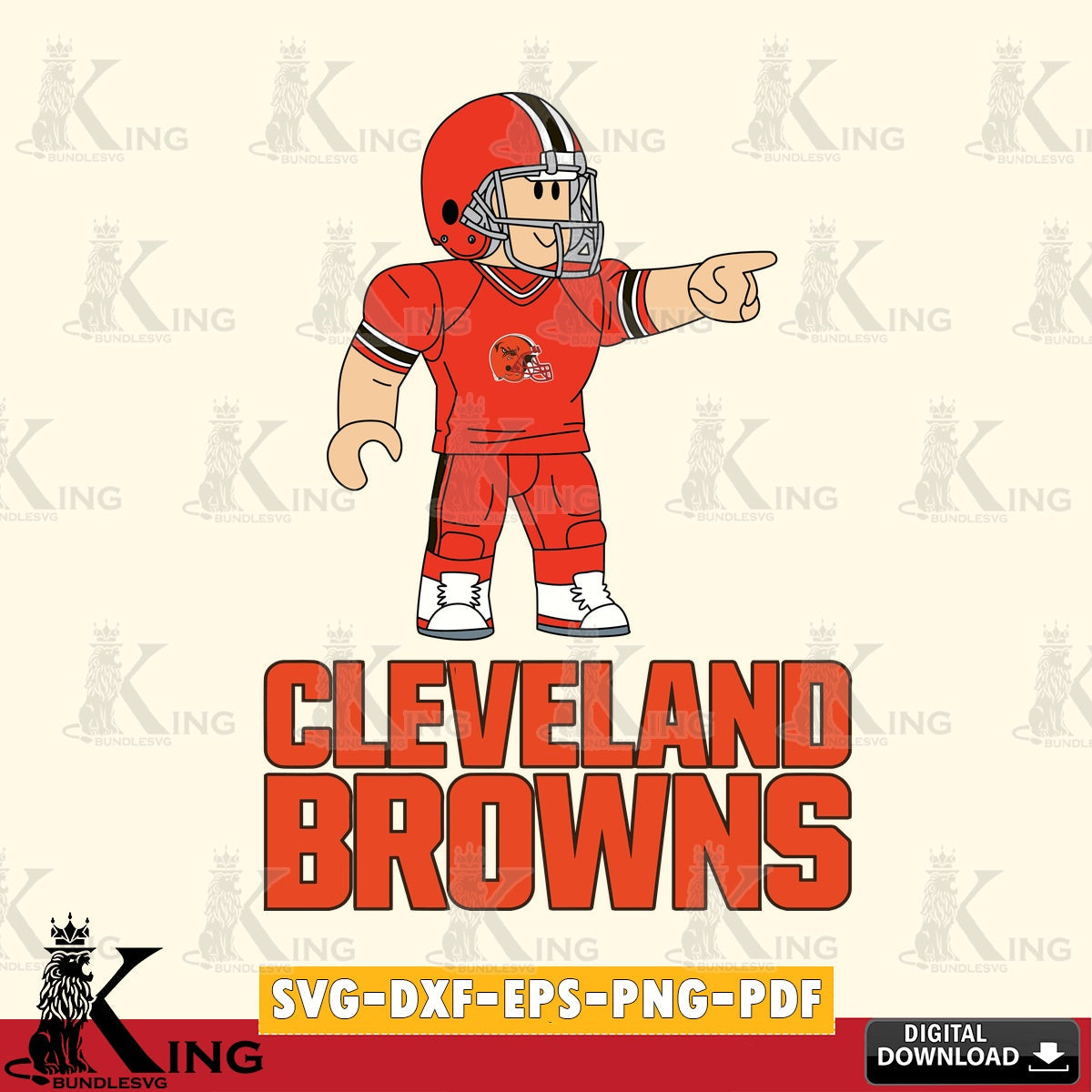Cleveland Browns Roblox Player Football SVG file , Cricut, NFL  File cut , Digital Download , PDF File