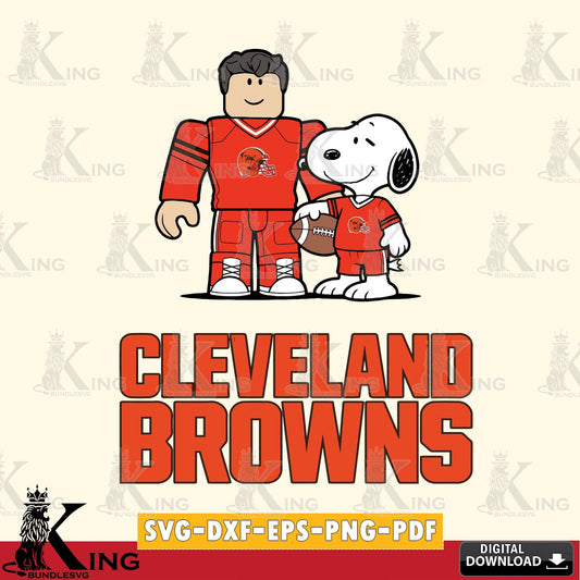 Cleveland Browns Roblox & Snoopy Football SVG file , Cricut, NFL  File cut , Digital Download , PDF File