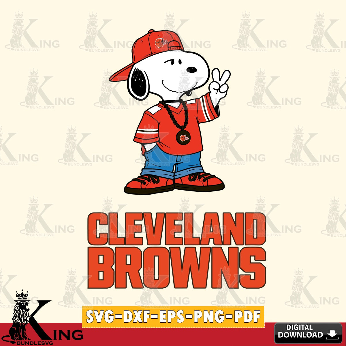 Cleveland Browns Snoopy Say hi Cricut file , Cut file  , Digital Download , PDF File , Instant Download