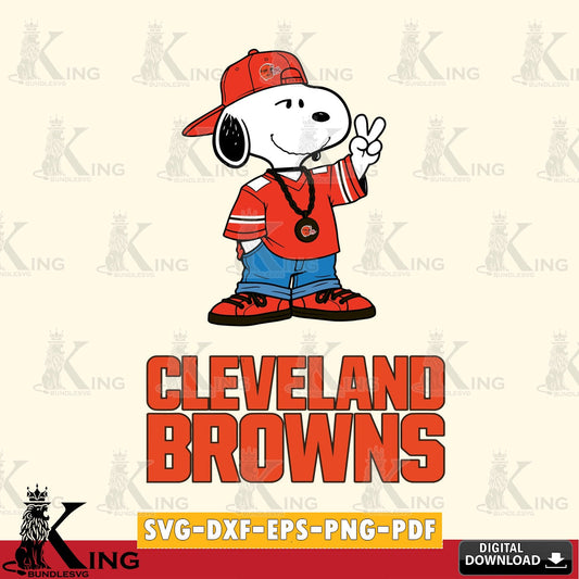 Cleveland Browns Snoopy Say hi Cricut file , Cut file  , Digital Download , PDF File , Instant Download