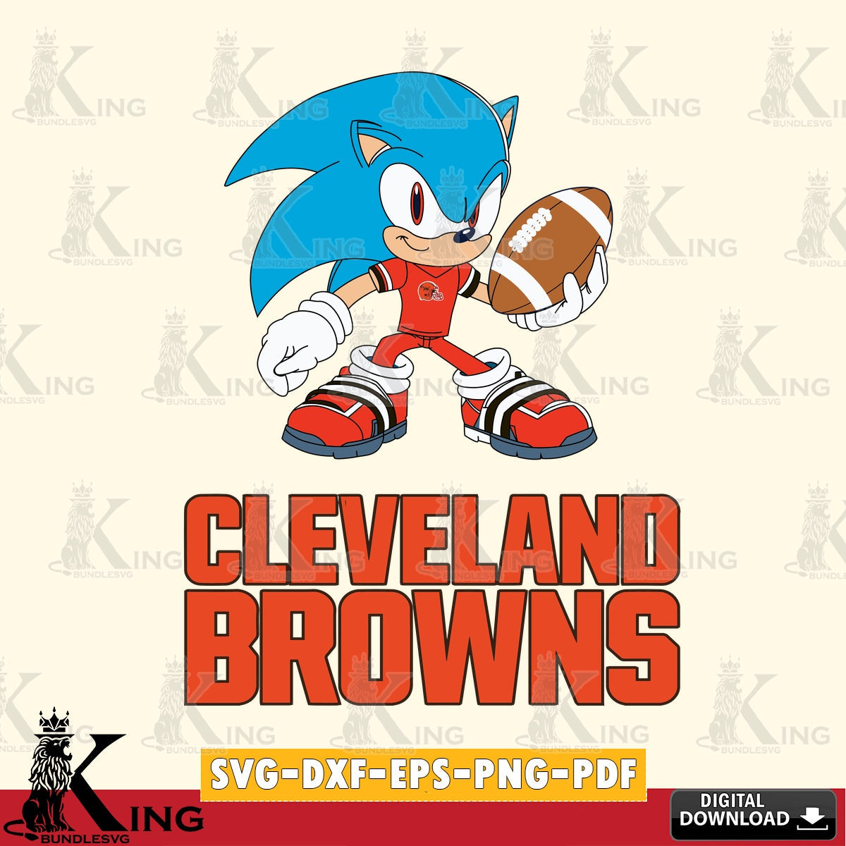 Cleveland Browns Sonic Rugby SVG file, Vector , Digital Download , PDF File , Instant Download