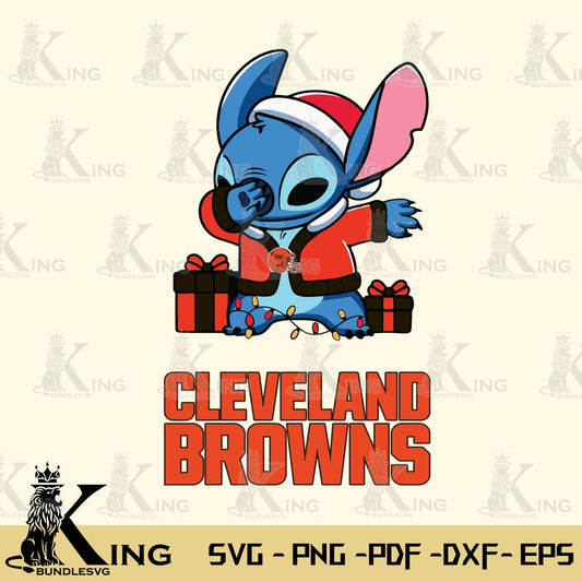 Cleveland Browns Stitch Merry Christmas Svg Eps Dxf Png File, Digital Download