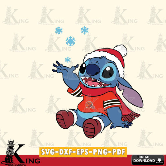 Cleveland Browns Stitch Wearing Winter Scarf SVG, NFL for Cricut, Silhouette, Digital Download , file cut