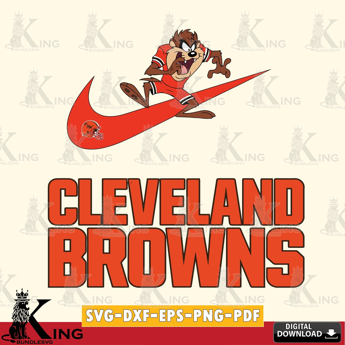 Cleveland Browns Taz Football Nike Cut file  , Digital Download , Instant Download, Looney Tunes svg, Football svg