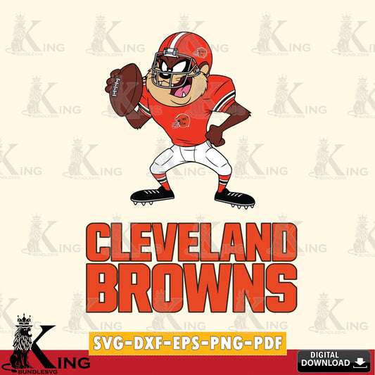 Cleveland Browns Taz Football Player Cut file  , Digital Download , Instant Download, Looney Tunes svg, Football svg