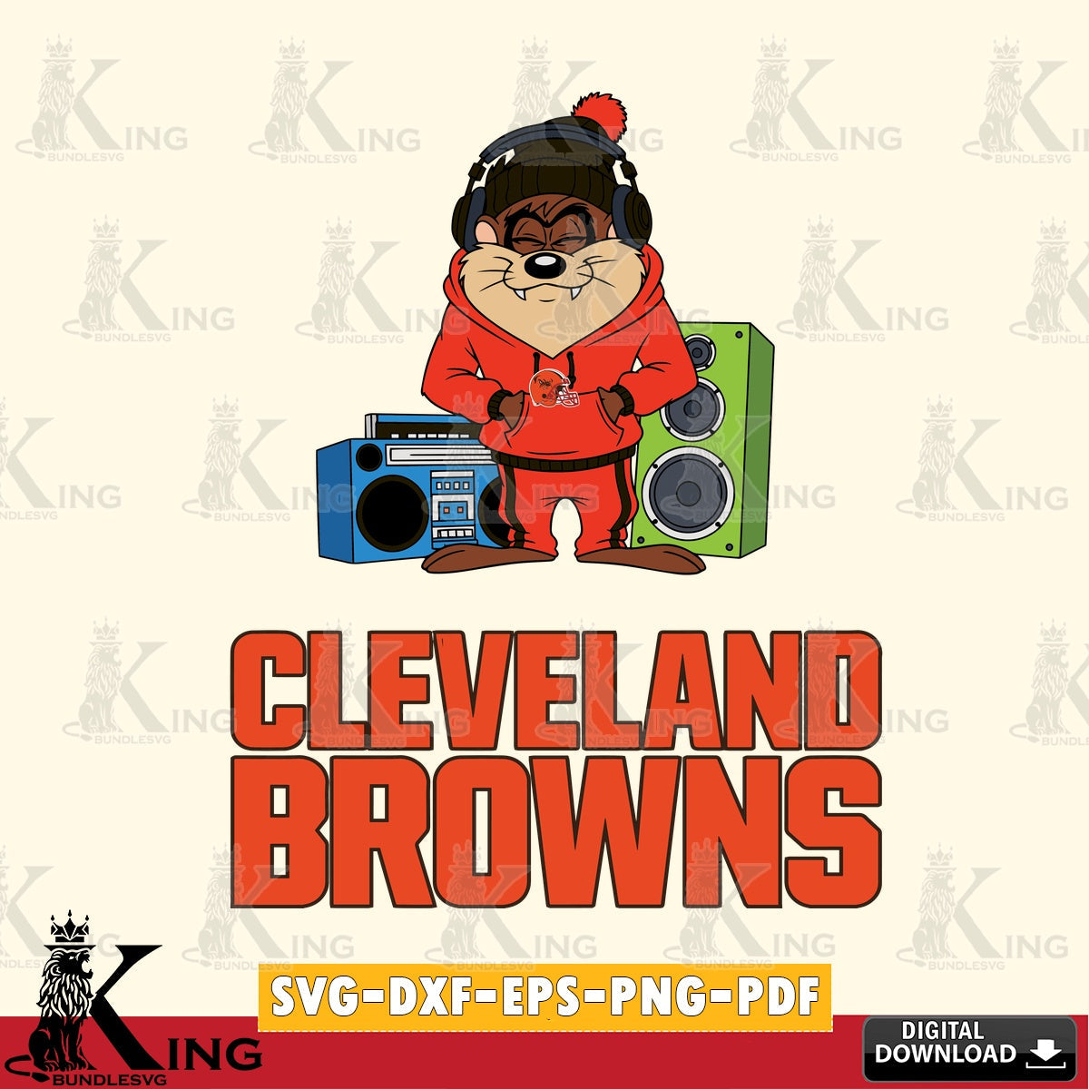 Cleveland Browns Taz Hip Hop Cut file  , Digital Download , Instant Download, Looney Tunes svg, Football svg