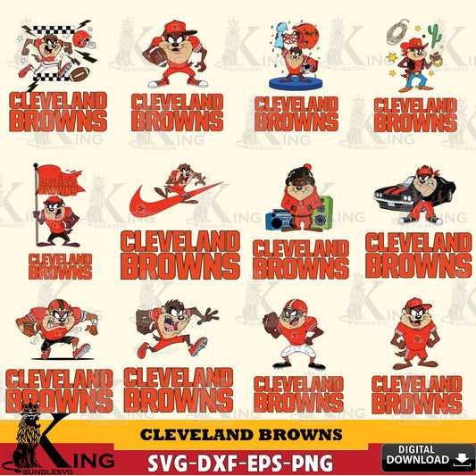 Cleveland Browns Taz (Looney Tunes) Football NFL Bundle Cut file  , Digital Download , Instant Download, Looney Tunes svg, Football svg
