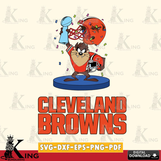 Cleveland Browns Taz Trophy Podium Cut file  , Digital Download , Instant Download, Looney Tunes svg, Football svg