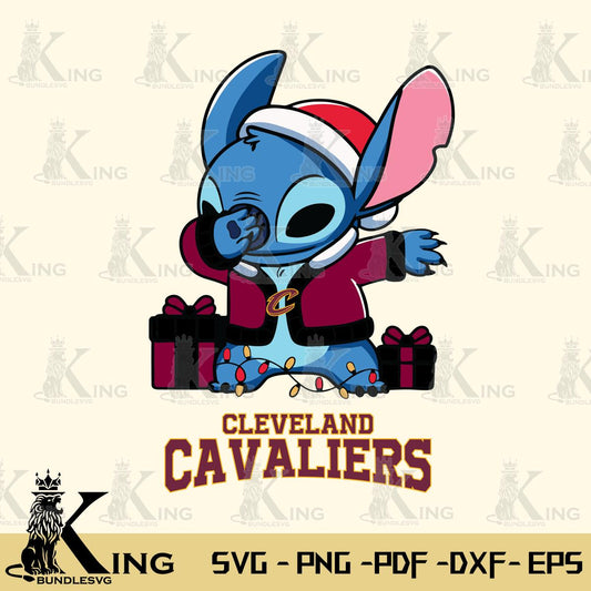 Cleveland Cavaliers Stitch Merry Christmas Svg Eps Dxf Png File, Digital Download