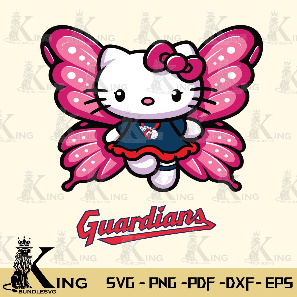 Cleveland Guardians Hello Kitty Dreamscape Svg Eps Dxf Png File, Digital Download