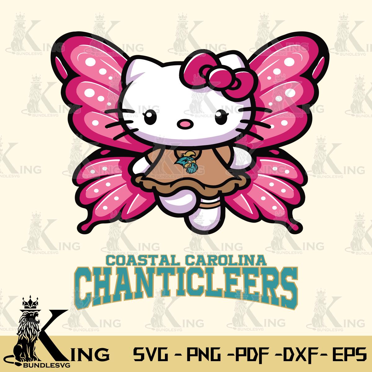 Coastal Carolina Chanticleers Hello Kitty Dreamscape Svg Eps Dxf Png File, Digital Download