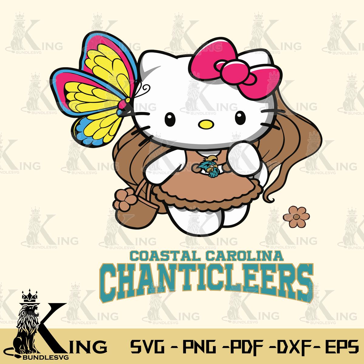 Coastal Carolina Chanticleers Kitty Cartoon Svg Eps Dxf Png File, Digital Download