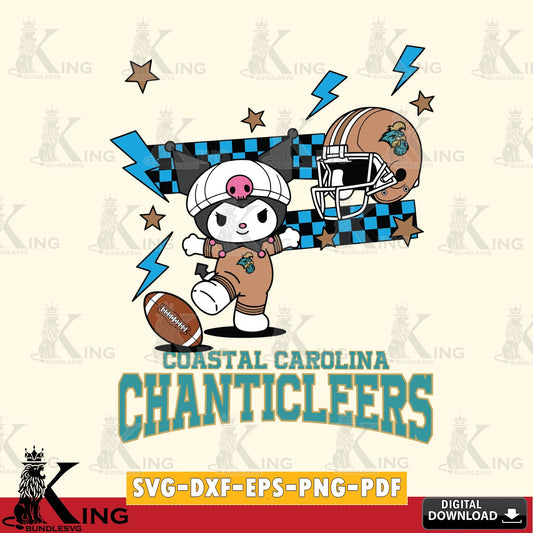 Coastal Carolina Chanticleers Kuromi Game Day SVG file, Cricut, Cut file  , Digital Download , Instant Download, Sanrio svg, Clipart
