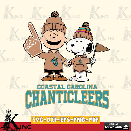 Coastal Carolina Chanticleers Peanuts Fan Gear SVG, Cricut, Cut file  , Digital Download , Instant Download, Peanuts svg, NCAA svg, Football svg, Sport svg