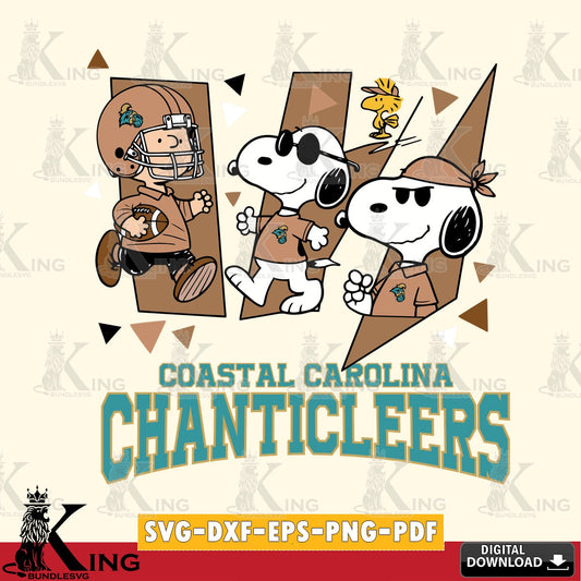 Coastal Carolina Chanticleers Peanuts Joe Cool SVG, Cricut, Cut file  , Digital Download , Instant Download, Peanuts svg, NCAA svg, Football svg, Sport svg