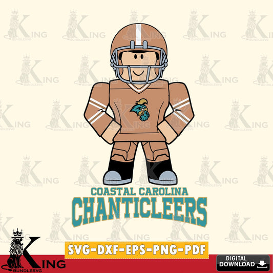 Coastal Carolina Chanticleers Roblox Cool Football SVG file , NCAA Cricut,  File cut , Digital Download , PDF File