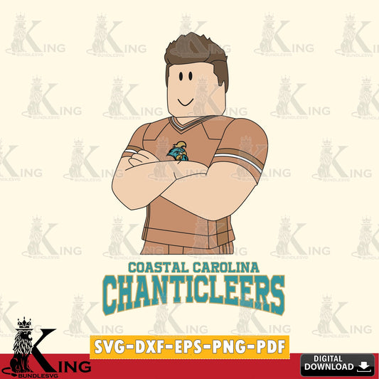 Coastal Carolina Chanticleers Roblox Football SVG file , NCAA Cricut,  File cut , Digital Download , PDF File