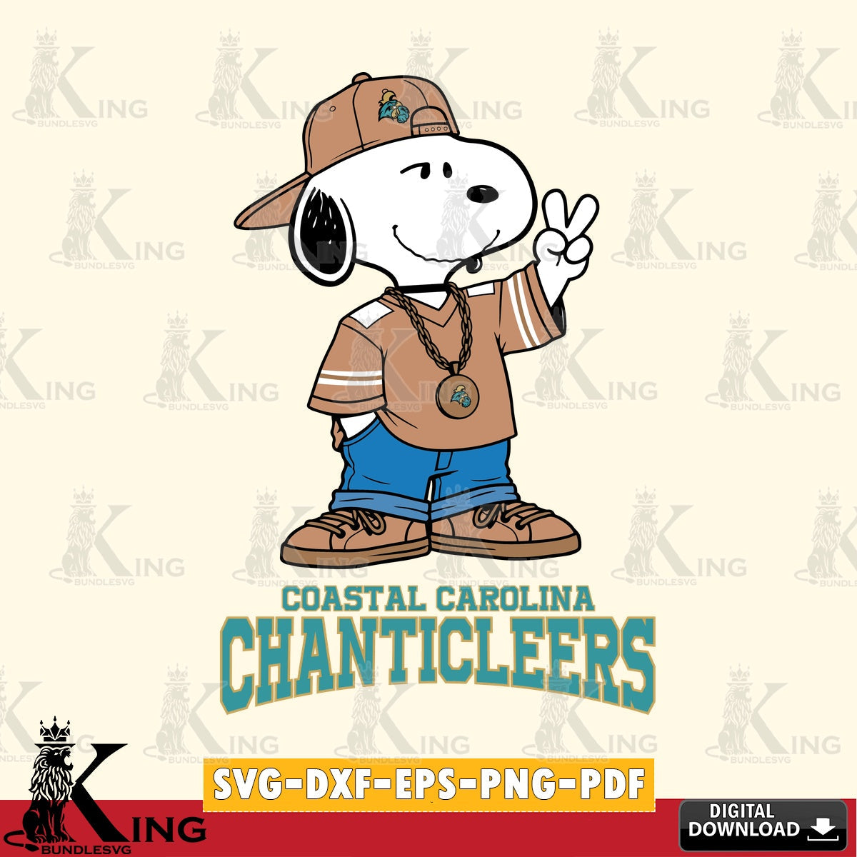 Coastal Carolina Chanticleers Snoopy Say hi SVG, Cricut, Cut file  , Digital Download , Instant Download, Peanuts svg, NCAA svg, Football svg, Sport svg