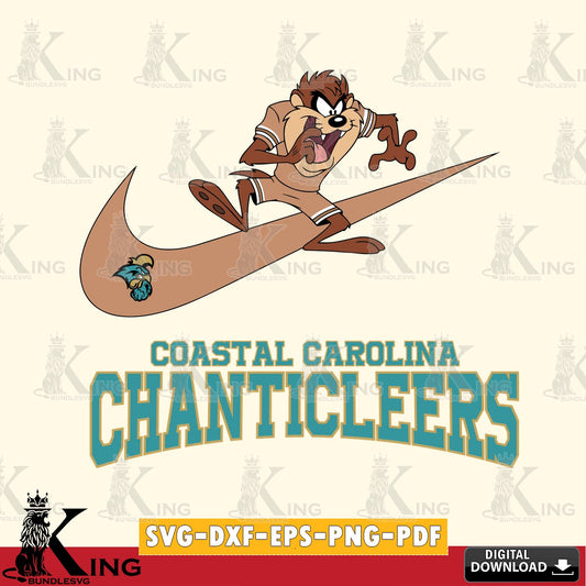 Coastal Carolina Chanticleers Taz Football Nike SVG file, Cut file  , Digital Download , Instant Download, Taz svg, NCAA svg