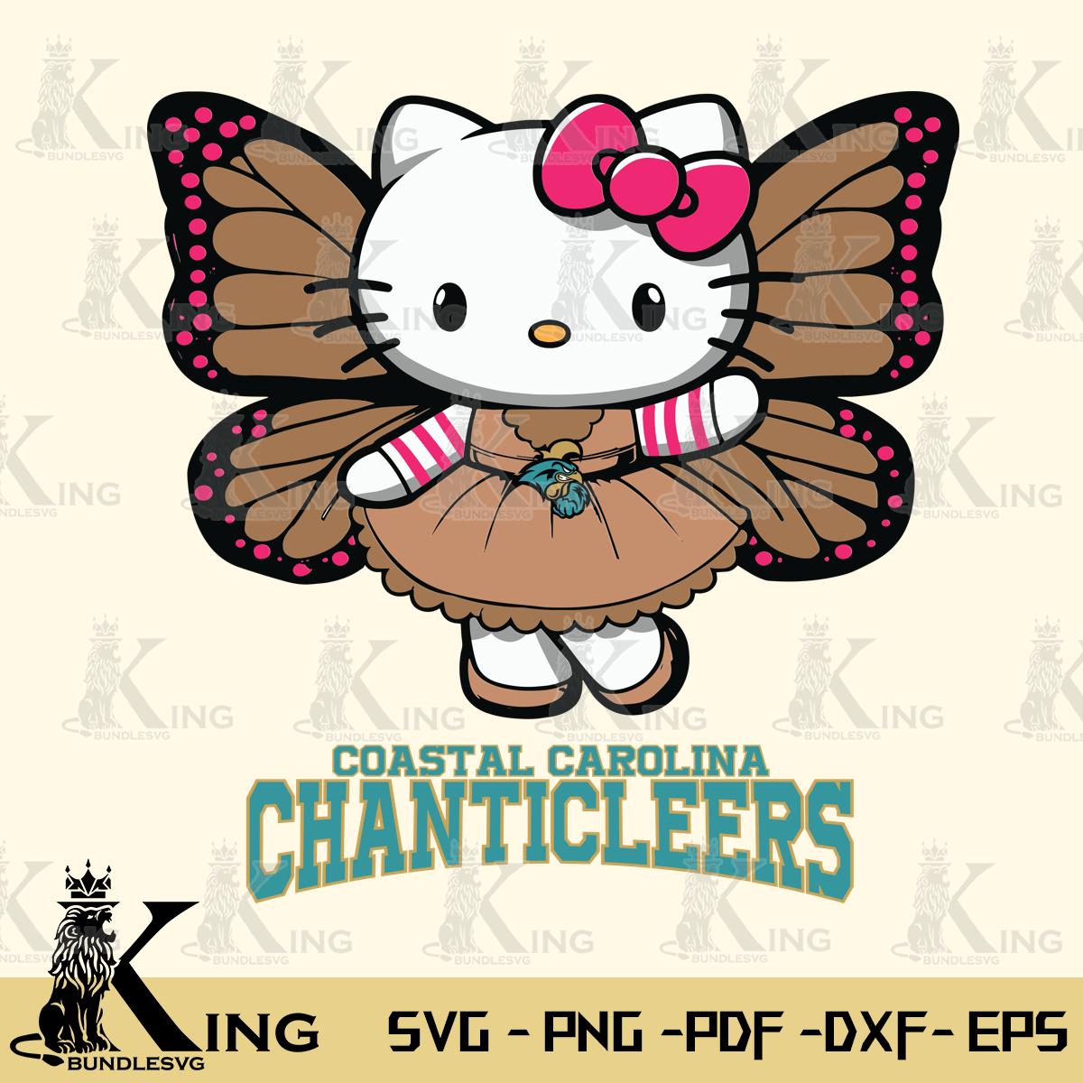 Coastal Carolina Chanticleers Whimsical Kitty Wings Svg Eps Dxf Png File, Digital Download