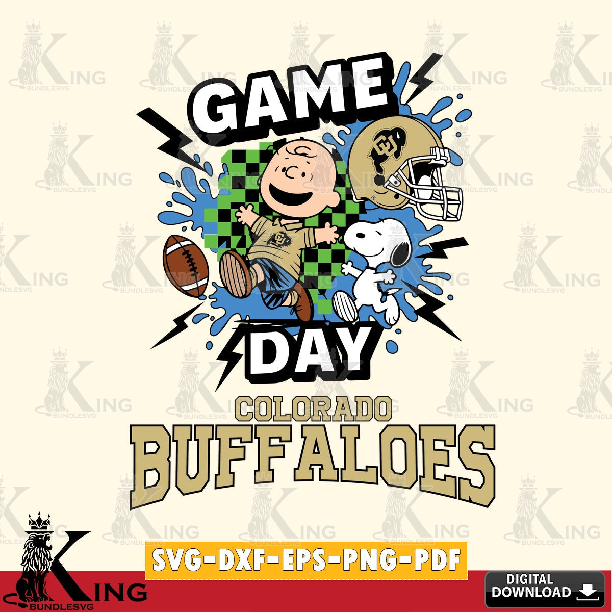 Colorado Buffaloes Game Day Peanuts SVG, Cricut, Cut file  , Digital Download , Instant Download, Peanuts svg, NCAA svg, Football svg, Sport svg