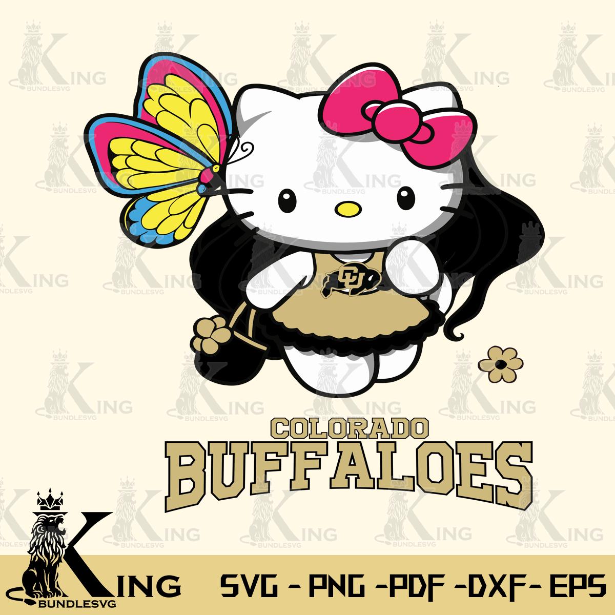 Colorado Buffaloes Kitty Cartoon Svg Eps Dxf Png File, Digital Download