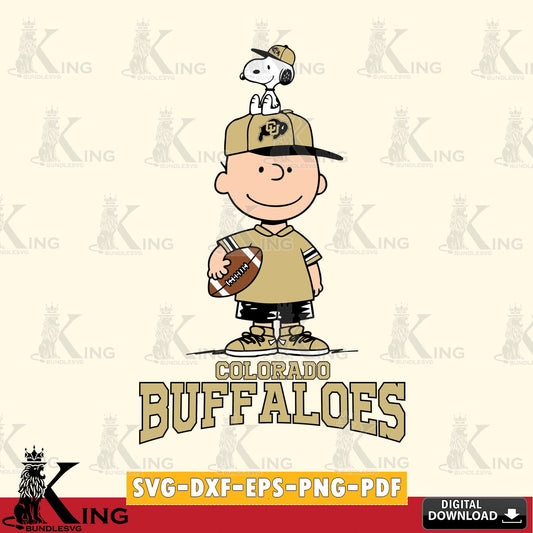 Colorado Buffaloes Peanuts Football Rugby SVG, Cricut, Cut file  , Digital Download , Instant Download, Peanuts svg, NCAA svg, Football svg, Sport svg