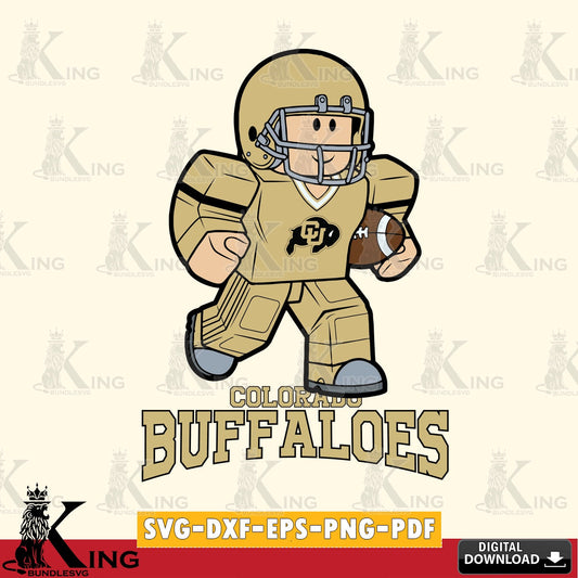 Colorado Buffaloes Roblox Player Rugby SVG file , NCAA Cricut,  File cut , Digital Download , PDF File