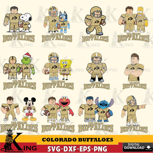 Colorado Buffaloes Roblox With Friends football NCAA Bundle SVG file , NCAA Cricut,  File cut , Digital Download , PDF File