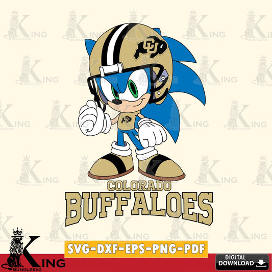 Colorado Buffaloes Sonic Football Mascot SVG file, Vector , Digital Download , PDF File , Instant Download