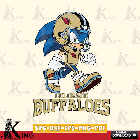 Digital clipart of Colorado Buffaloes Sonic Ready Football, versatile clip art for stickers, decals, and mugs